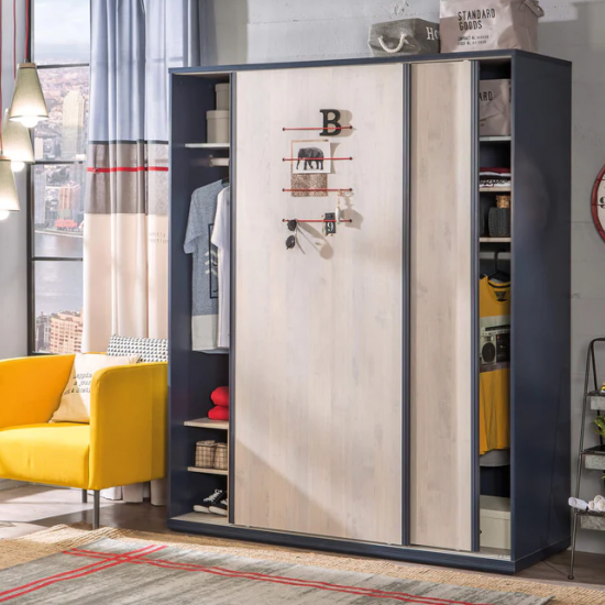 TRIO ΠΑΙΔΙΚΗ ΝΤΟΥΛΑΠΑ 2ΦΥΛΛΗ ΣΥΡΟΜΕΝΗ 163x58xH204 cm