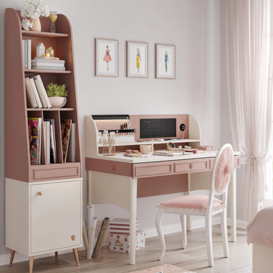 ELEGANCE ΠΑΙΔΙΚΟ ΓΡΑΦΕΙΟ ΜΕ ΡΑΦΙΕΡΑ 117x63xH110cm