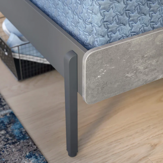 ΠΑΙΔΙΚΟ ΚΡΕΒΑΤΙ ΗΜΙΔΙΠΛΟ SPACE GRAY 214x136xH118cm