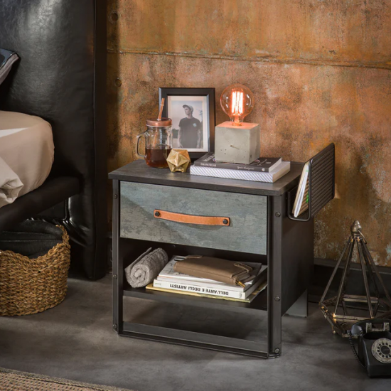 DARK METAL ΠΑΙΔΙΚΟ ΚΟΜΟΔΙΝΟ 55x40xH53cm