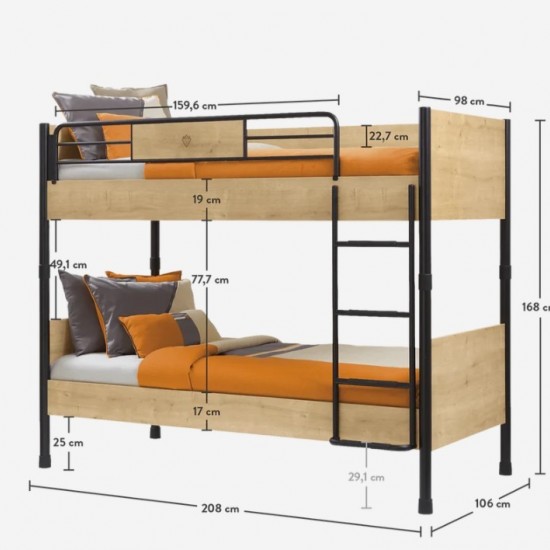 MOCHA ΠΑΙΔΙΚΗ ΚΟΥΚΕΤΑ 106x208xH172 cm