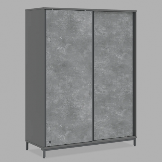 SPACE GRAY ΠΑΙΔΙΚΗ ΝΤΟΥΛΑΠΑ 2ΦΥΛΛΗ ΣΥΡΟΜΕΝΗ 163x64xH214cm