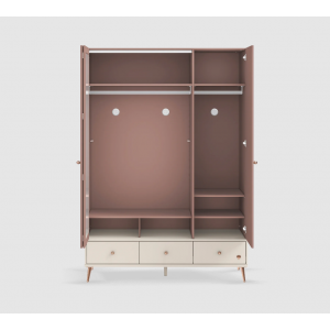 ELEGANCE ΠΑΙΔΙΚΗ ΝΤΟΥΛΑΠΑ 3ΦΥΛΛΗ 145x59xH210cm