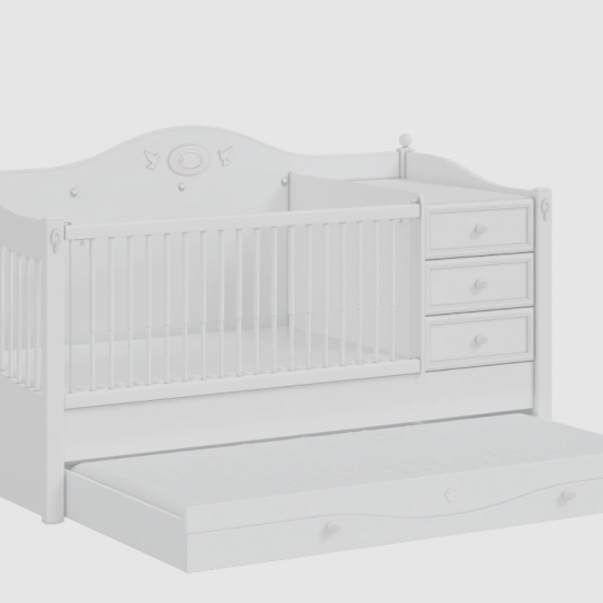 RUSTIC ΒΡΕΦΙΚΗ ΚΟΥΝΙΑ ΜΕ ΤΗΛΕΣΚΟΠΙΚΑ ΚΑΓΚΕΛΑ 189x87xH110cm