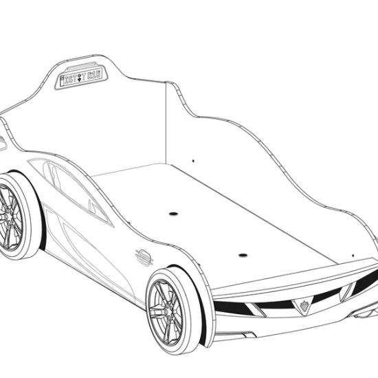 YOUNG RACER ΠΑΙΔΙΚΟ ΚΡΕΒΑΤΙ ΑΥΤΟΚΙΝΗΤΟ 108x208x80 cm