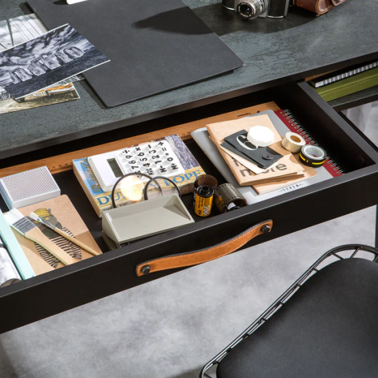 DARK METAL ΠΑΙΔΙΚΟ ΓΡΑΦΕΙΟ ΜΕΓΑΛΟ ΜΕ ΘΥΡΑ USB 134x62xH80cm