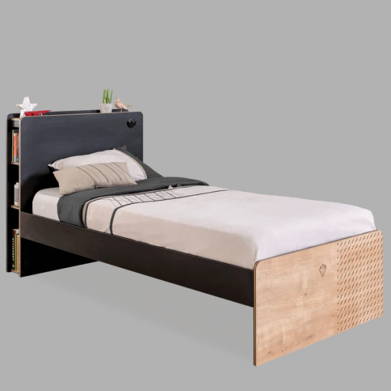 BLACK ΠΑΙΔΙΚΟ ΚΡΕΒΑΤΙ ΜΟΝΟ 222x103xH108cm