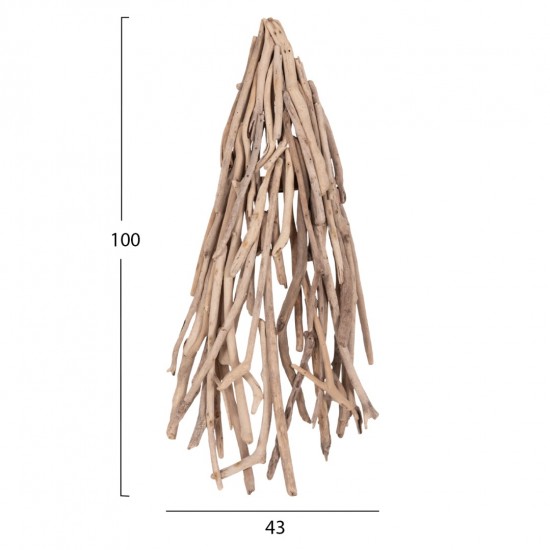 ΑΠΛΙΚΑ ΤΟΙΧΟΥ VEKNA DRIFTWOOD ΣΕ ΦΥΣΙΚΟ 43x15(πάχος)x100Υεκ.[1xΕ27]