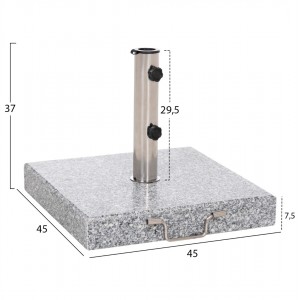 ΒΑΣΗ ΟΜΠΡΕΛΑΣ ΓΡΑΝΙΤΗ 40KG ΜΕ ΧΕΡΟΥΛΙ & ΡΟΔΕΣ --ΣΩΛΗΝΑΣ ΔΙΑΜΕΤΡΟΥ Φ48