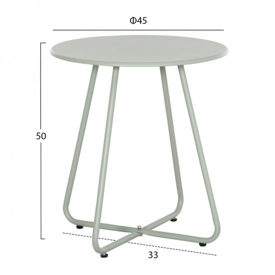 ΒΟΗΘΗΤΙΚΟ ΤΡΑΠΕΖΑΚΙ ΜΕΤΑΛΛΙΚΟ ΣΤΡΟΓΓΥΛΟ SAMMON ΦΥΣΤΙΚΙ Φ45x50Υεκ