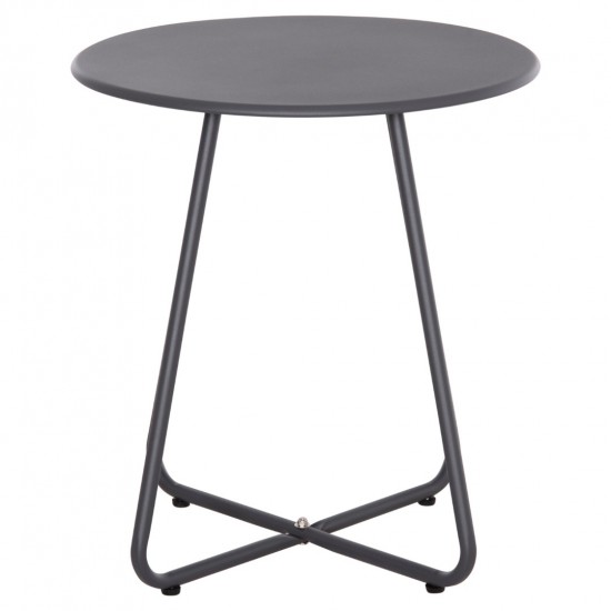 ΒΟΗΘΗΤΙΚΟ ΤΡΑΠΕΖΑΚΙ ΜΕΤΑΛΛΙΚΟ ΣΤΡΟΓΓΥΛΟ SAMMON ΓΚΡΙ Φ45x50Υεκ