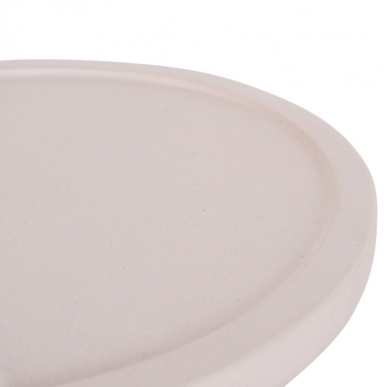 ΒΟΗΘΗΤΙΚΟ ΤΡΑΠΕΖΙ TRED(T) FIBER CEMENT ΛΕΥΚΟ-ΦΥΣΙΚΟ RATTAN--Φ40x61Υεκ.