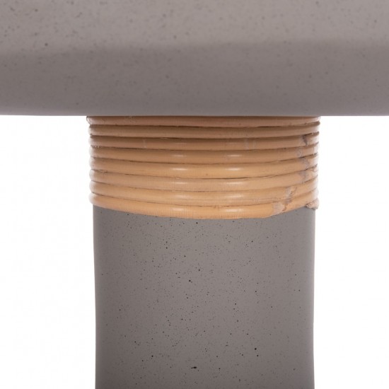 ΒΟΗΘΗΤΙΚΟ ΤΡΑΠΕΖΙ TRED(T) FIBER CEMENT ΓΚΡΙ-ΦΥΣΙΚΟ RATTAN--Φ40x61Υεκ.