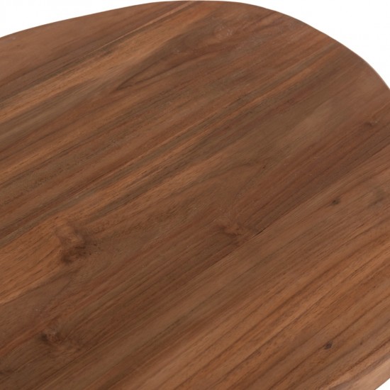 ΒΟΗΘΗΤΙΚΟ ΤΡΑΠΕΖΙ AIDA FIBER CEMENT ΜΑΥΡΟ--ΞΥΛΟ TEAK TOP 47x60x59Υεκ