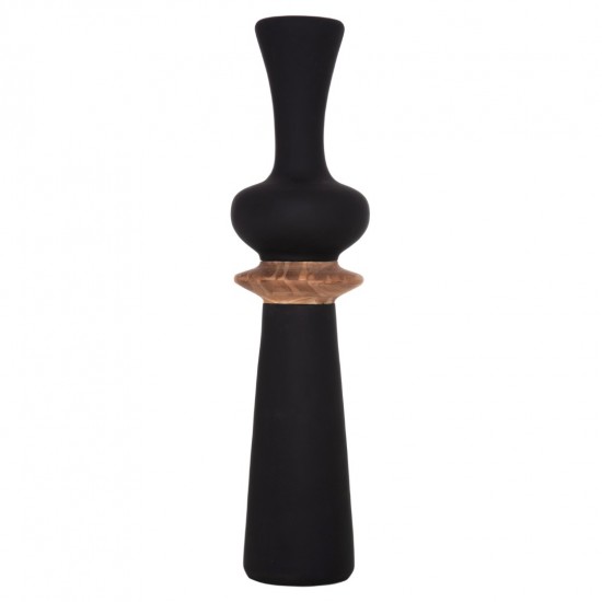 ΔΙΑΚΟΣΜΗΤΙΚΟ ΒΑΖΟ ΔΑΠΕΔΟΥ NEBULA FIBER CEMENT ΜΑΥΡΟ--ΞΥΛΟ ΤΕΑΚ Φ45x172Υεκ