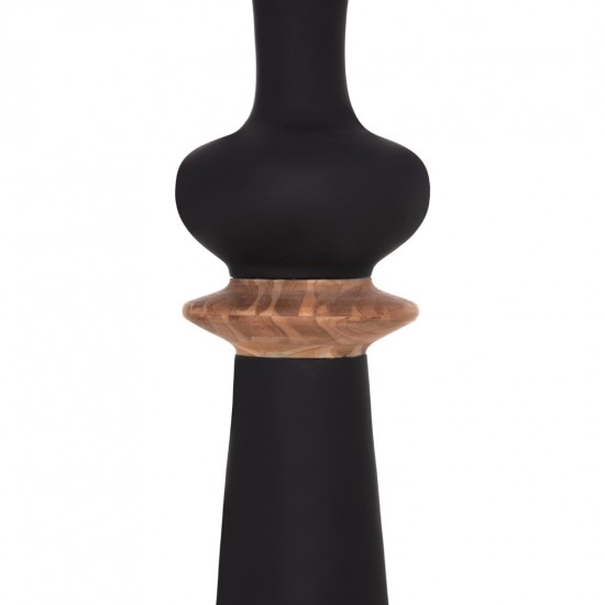 ΔΙΑΚΟΣΜΗΤΙΚΟ ΒΑΖΟ ΔΑΠΕΔΟΥ NEBULA FIBER CEMENT ΜΑΥΡΟ--ΞΥΛΟ ΤΕΑΚ Φ45x172Υεκ