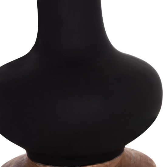 ΔΙΑΚΟΣΜΗΤΙΚΟ ΒΑΖΟ ΔΑΠΕΔΟΥ NEBULA FIBER CEMENT ΜΑΥΡΟ--ΞΥΛΟ ΤΕΑΚ Φ45x172Υεκ