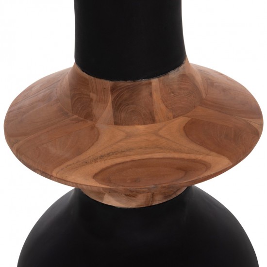 ΔΙΑΚΟΣΜΗΤΙΚΟ ΒΑΖΟ ΔΑΠΕΔΟΥ NEBULA FIBER CEMENT ΜΑΥΡΟ--ΞΥΛΟ ΤΕΑΚ Φ45x148Υεκ