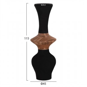 ΔΙΑΚΟΣΜΗΤΙΚΟ ΒΑΖΟ ΔΑΠΕΔΟΥ NEBULA FIBER CEMENT ΜΑΥΡΟ--ΞΥΛΟ ΤΕΑΚ Φ45x115Υεκ