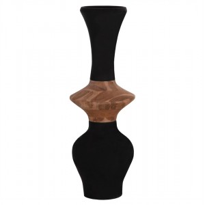 ΔΙΑΚΟΣΜΗΤΙΚΟ ΒΑΖΟ ΔΑΠΕΔΟΥ NEBULA FIBER CEMENT ΜΑΥΡΟ--ΞΥΛΟ ΤΕΑΚ Φ45x115Υεκ