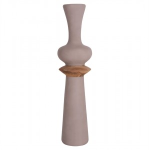 ΔΙΑΚΟΣΜΗΤΙΚΟ ΒΑΖΟ ΔΑΠΕΔΟΥ NEBULA FIBER CEMENT TAUPE--ΞΥΛΟ ΤΕΑΚ Φ45x172Υεκ