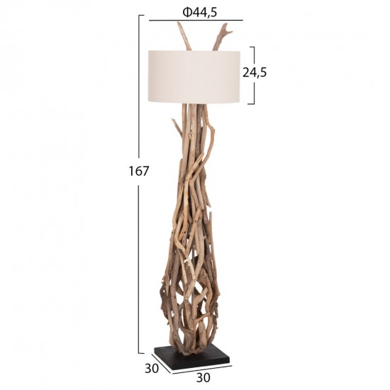 ΔΙΑΚΟΣΜΗΤΙΚΟ ΦΩΤΙΣΤΙΚΟ ΔΑΠΕΔΟΥ ALTAR DRIFTWOOD--ΛΕΥΚΟ PVC Φ44.5x167Υεκ.