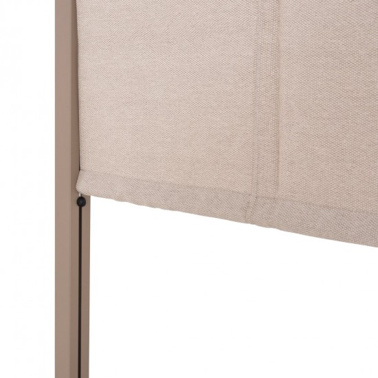 ΔΙΠΛΗ ΞΑΠΛΩΣΤΡΑ ΑΛΟΥΜΙΝΙΟΥ ΠΑΡΑΛΙΑΣ ΜΕ ΣΚΙΑΣΤΡΟ GALLANT ΚΑΠΟΥΤΣΙΝΟ 2x2x2μ