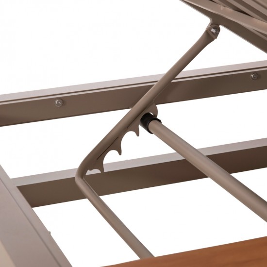 ΔΙΠΛΗ ΞΑΠΛΩΣΤΡΑ ΑΛΟΥΜΙΝΙΟΥ ΠΑΡΑΛΙΑΣ ΜΕ ΣΚΙΑΣΤΡΟ GALLANT ΚΑΠΟΥΤΣΙΝΟ 2x2x2μ