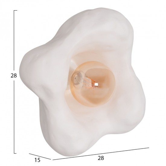 ΕΠΙΤΟΙΧΙΟ ΦΩΤΙΣΤΙΚΟ LUXON FIBER CEMENT ΣΕ ΛΕΥΚΟ 28x15x28Υεκ.