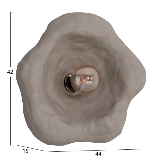 ΕΠΙΤΟΙΧΙΟ ΦΩΤΙΣΤΙΚΟ LUXON FIBER CEMENT ΣΕ ΓΚΡΙ 44x15x42Υεκ.