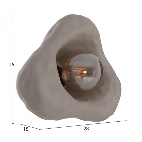 ΕΠΙΤΟΙΧΙΟ ΦΩΤΙΣΤΙΚΟ LUXON FIBER CEMENT ΣΕ ΓΚΡΙ 28x15x25Υεκ.