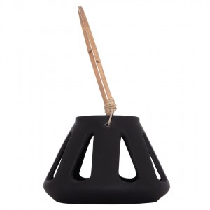 ΕΠΙΤΡΑΠΕΖΙΟ ΦΑΝΑΡΙ ERANTYL ΜΑΥΡΟ FIBER CEMENT & ΧΕΡΟΥΛΙ RATTAN Φ25x17Yεκ.