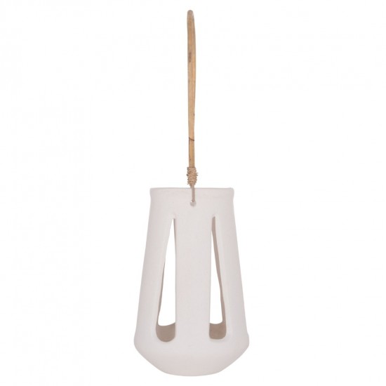 ΕΠΙΤΡΑΠΕΖΙΟ ΦΑΝΑΡΙ ERANTYL  ΛΕΥΚΟ FIBER CEMENT & ΧΕΡΟΥΛΙ RATTAN Φ17x27Yεκ.