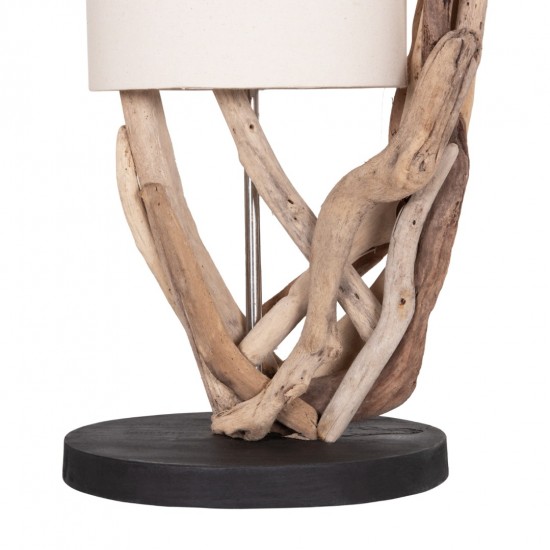 ΕΠΙΤΡΑΠΕΖΙΟ ΦΩΤΙΣΤΙΚΟ BRAMBLE DRIFTWOOD & ΛΕΥΚΟ ΚΑΠΕΛΟ Φ28x65Υεκ.