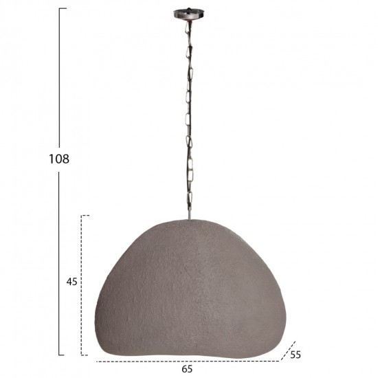 ΦΩΤΙΣΤΙΚΟ ΟΡΟΦΗΣ ΚΡΕΜΑΣΤΟ JAYLEN FIBER CEMENT ΓΚΡΙ 65x55x45Υεκ.