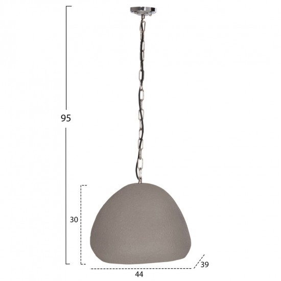 ΦΩΤΙΣΤΙΚΟ ΟΡΟΦΗΣ ΚΡΕΜΑΣΤΟ JAYLEN FIBER CEMENT ΓΚΡΙ 44x39x30Υεκ.