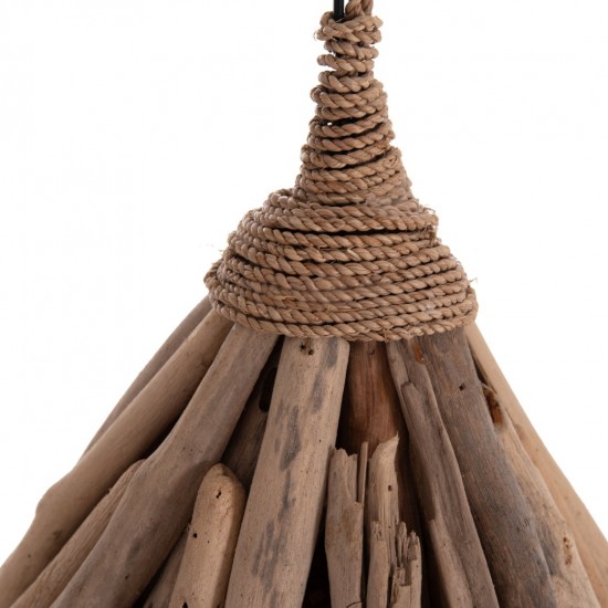 ΦΩΤΙΣΤΙΚΟ ΟΡΟΦΗΣ ΚΡΕΜΑΣΤΟ TREIT DRIFTWOOD ΣΕ ΦΥΣΙΚΟ 48x54x52-73Υεκ [1xΕ27]