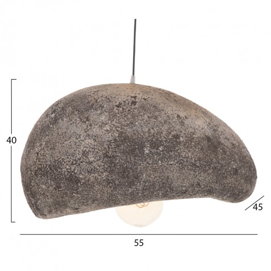 ΦΩΤΙΣΤΙΚΟ ΟΡΟΦΗΣ ΜΕ ΟΨΗ ΠΕΤΡΑΣ STONER (M) ΓΚΡΙ--55x45x40Υεκ.