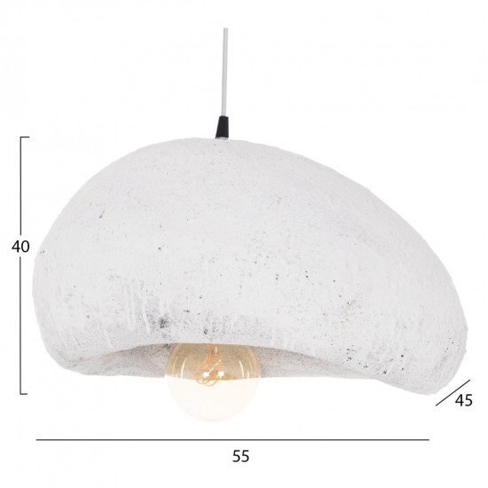 ΦΩΤΙΣΤΙΚΟ ΟΡΟΦΗΣ ΜΕ ΟΨΗ ΠΕΤΡΑΣ STONER (M) ΛΕΥΚΟ 55x45x40Υεκ.