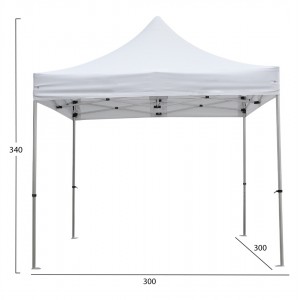 GAZEBO Β.ΤΥΠΟΥ CRESSEN ΠΤΥΣΣΟΜ.-ΣΚΕΛΕΤΟΣ ΑΛΟΥΜ.ΑΣΗΜΙ-ΛΕΥΚΟ ΠΑΝΙ 3x3x3,4Yεκ