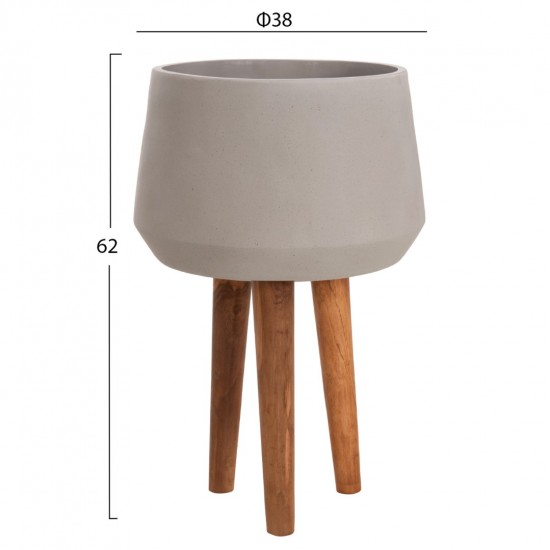 ΓΛΑΣΤΡΑ ΕΣΩΤ.ΧΩΡΟΥ QUAN FIBER CEMENT ΓΚΡΙ--ΒΑΣΗ TEAK Φ38x62Υεκ