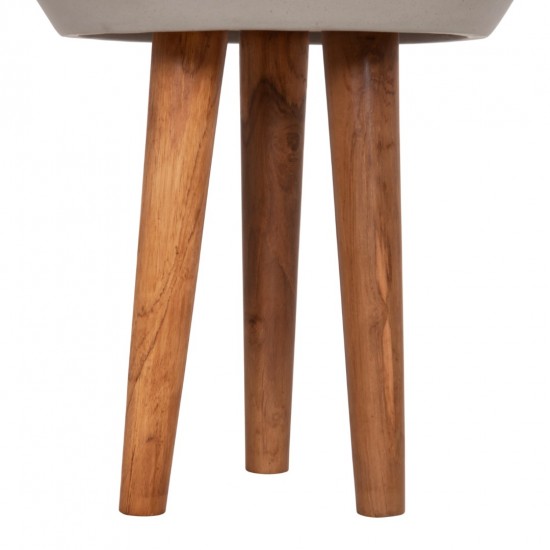 ΓΛΑΣΤΡΑ ΕΣΩΤ.ΧΩΡΟΥ QUAN FIBER CEMENT ΓΚΡΙ--ΒΑΣΗ TEAK Φ38x62Υεκ