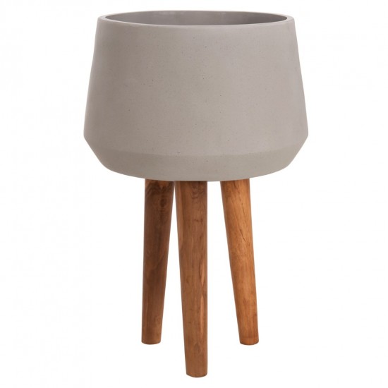 ΓΛΑΣΤΡΑ ΕΣΩΤ.ΧΩΡΟΥ QUAN FIBER CEMENT ΓΚΡΙ--ΒΑΣΗ TEAK Φ38x62Υεκ