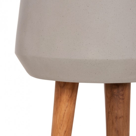 ΓΛΑΣΤΡΑ ΕΣΩΤ.ΧΩΡΟΥ QUAN FIBER CEMENT ΓΚΡΙ--ΒΑΣΗ TEAK Φ38x62Υεκ