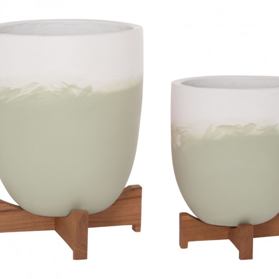 ΓΛΑΣΤΡΕΣ ΣΕΤ 2ΤΜΧ SEON TERRACOTTA ΣΕ ΛΕΥΚΟ & ΠΡΑΣΙΝΟ--TEAK ΒΑΣΗ ΓΛΑΣΤΡΕΣ ΣΕΤ 2ΤΜΧ SEON TERRACOTTA ΣΕ ΛΕΥΚΟ & ΠΡΑΣΙΝΟ--TEAK ΒΑΣΗ