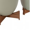 ΓΛΑΣΤΡΕΣ ΣΕΤ 2ΤΜΧ SEON TERRACOTTA ΣΕ ΛΕΥΚΟ & ΤΕΡΑΚΟΤΑ--TEAK ΒΑΣΗ
