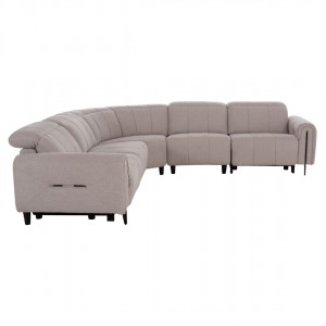 ΓΩΝΙΑΚΟΣ ΚΑΝΑΠΕΣ ΜΕ RECLINE ORACLE ΜΠΕΖ ΥΦΑΣΜΑ 293x293x98Υεκ.