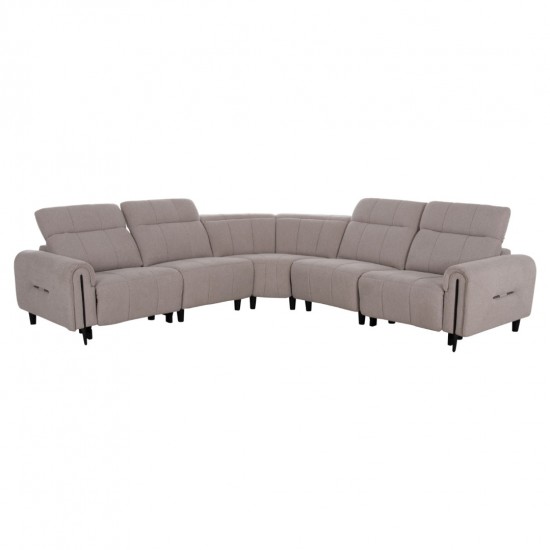 ΓΩΝΙΑΚΟΣ ΚΑΝΑΠΕΣ ΜΕ RECLINE ORACLE ΜΠΕΖ ΥΦΑΣΜΑ 293x293x98Υεκ.