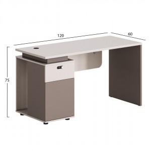 ΓΡΑΦΕΙΟ ΜΕ ΑΡΙΣΤΕΡΟ ΝΤΟΥΛΑΠΙ NEWLINE ΜΕΛΑΜΙΝΗ ΕΚΡΟΥ-ΑΝΟΙΧΤΟ ΚΑΦΕ 120x60x75Υ