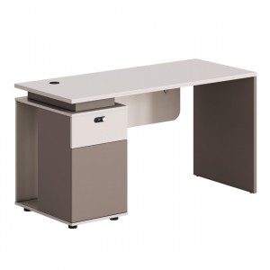 ΓΡΑΦΕΙΟ ΜΕ ΑΡΙΣΤΕΡΟ ΝΤΟΥΛΑΠΙ NEWLINE ΜΕΛΑΜΙΝΗ ΕΚΡΟΥ-ΑΝΟΙΧΤΟ ΚΑΦΕ 120x60x75Υ